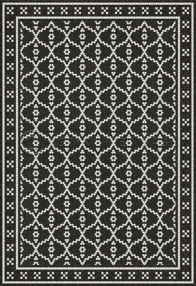 Mosaic F "Kingsbridge Road" Vinyl Floorcloth - Spicher & Co.