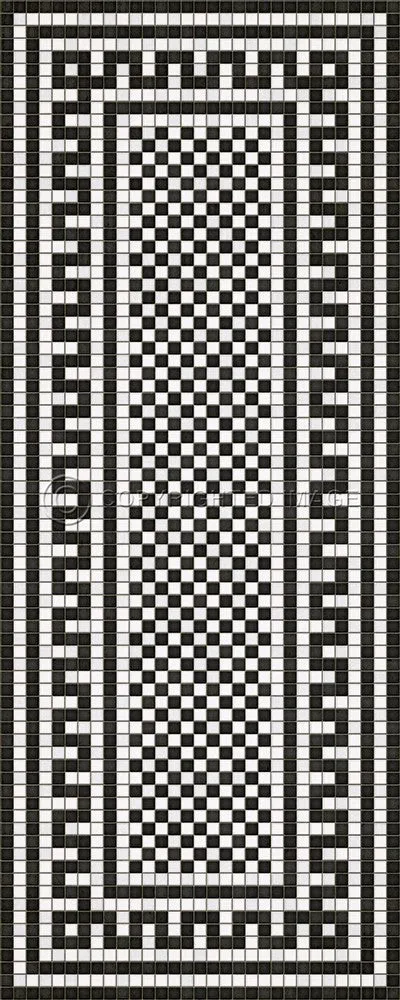 Mosaic H "Warren Street" Vinyl Floorcloth - Spicher & Co.