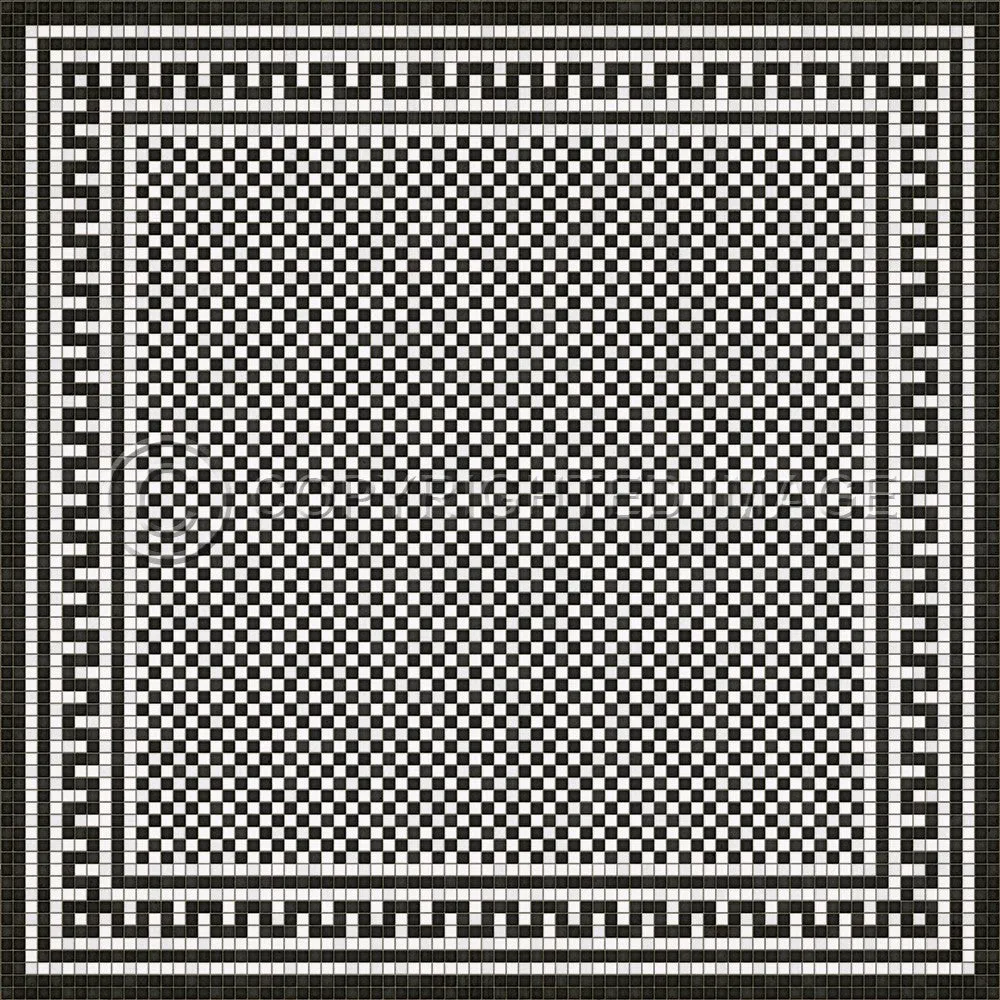 Mosaic H "Warren Street" Vinyl Floorcloth - Spicher & Co.