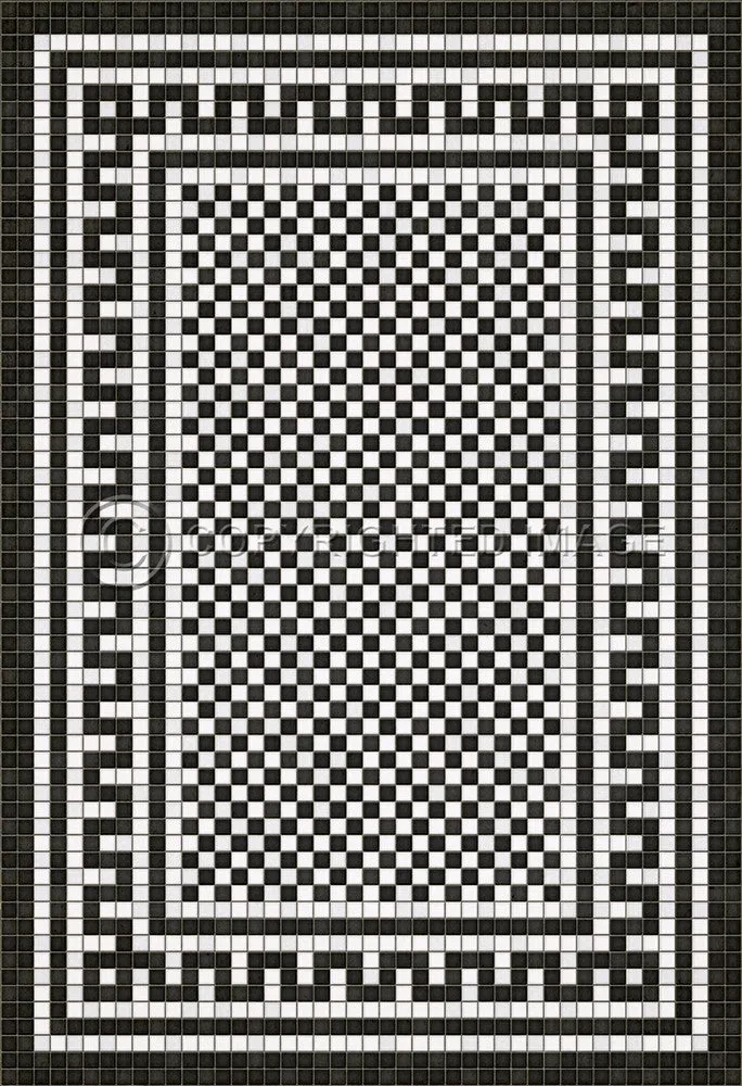 Mosaic H "Warren Street" Vinyl Floorcloth - Spicher & Co.