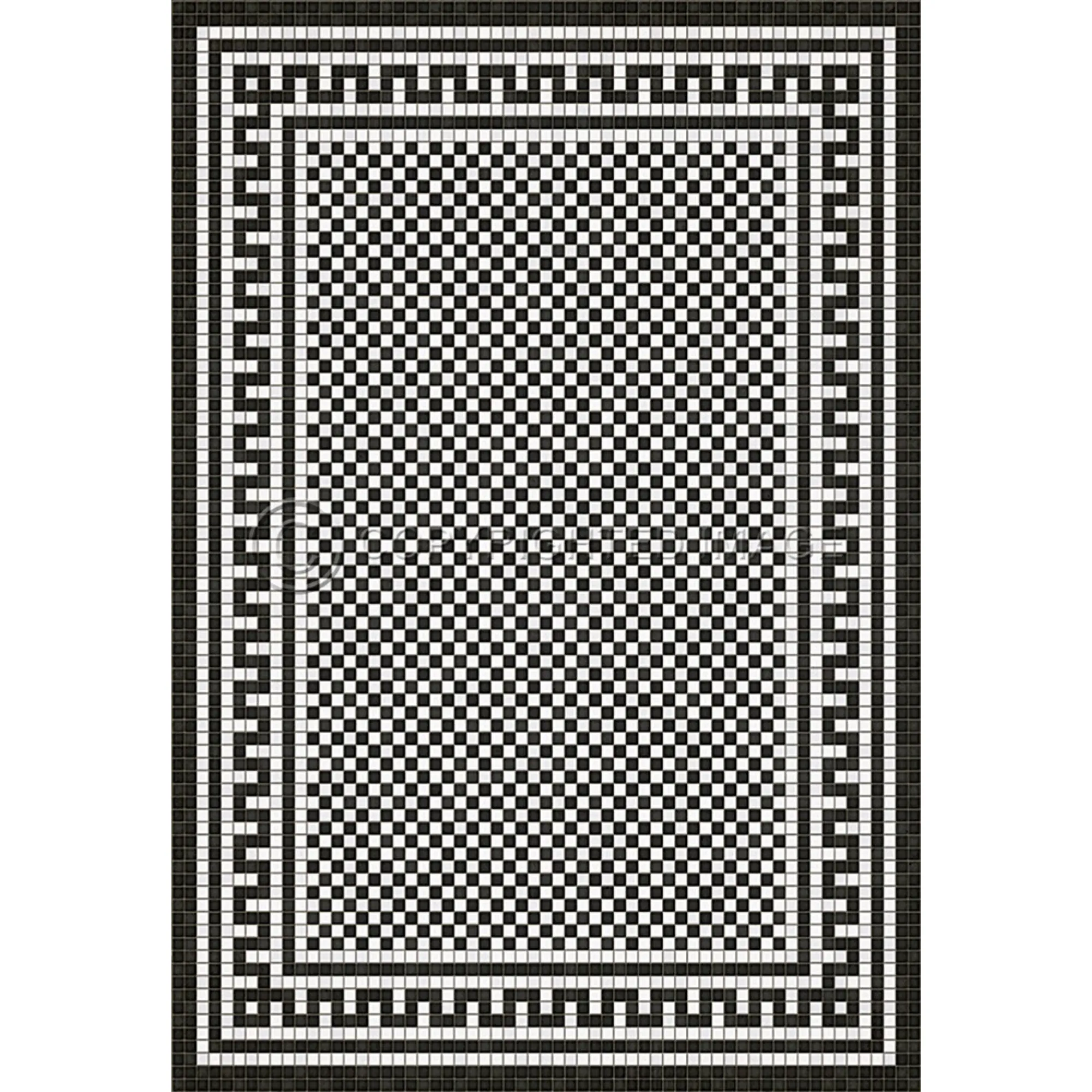 Mosaic H "Warren Street" Vinyl Floorcloth - Spicher & Co.