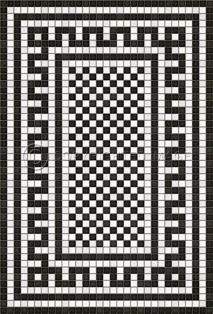 Mosaic H "Warren Street" Vinyl Floorcloth - Spicher & Co.