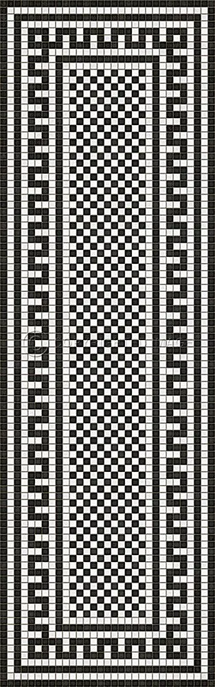 Mosaic H "Warren Street" Vinyl Floorcloth - Spicher & Co.