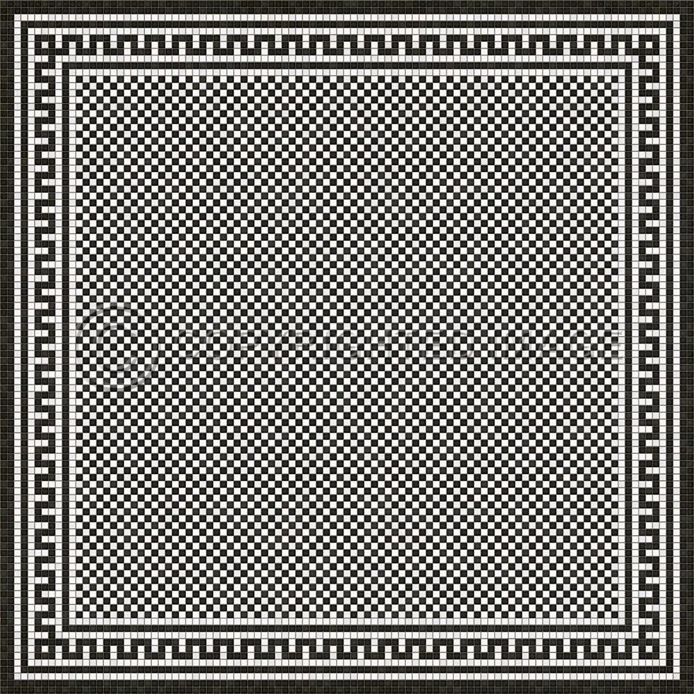 Mosaic H "Warren Street" Vinyl Floorcloth - Spicher & Co.