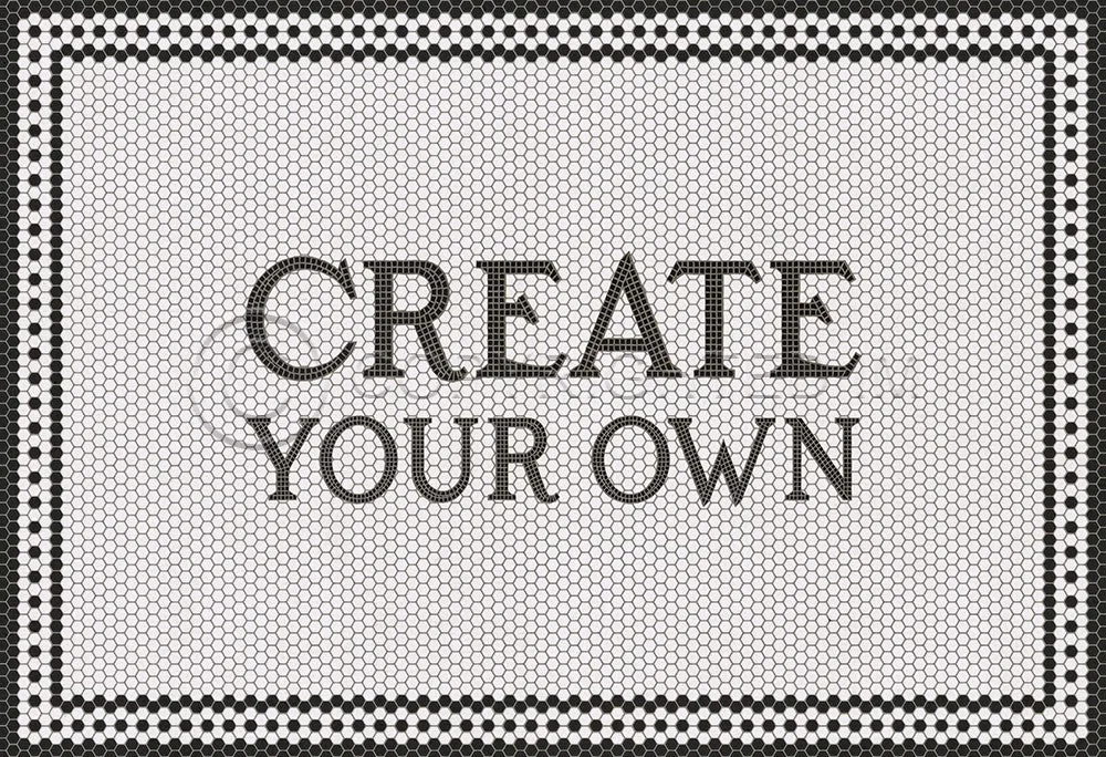 Mosaic "8th Avenue" Customized Vinyl Welcome Mat - Spicher & Co.