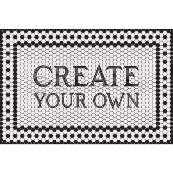 Mosaic "8th Avenue" Customized Vinyl Welcome Mat - Spicher & Co.