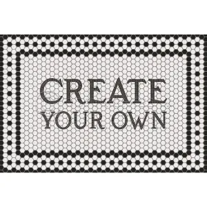 Mosaic "8th Avenue" Customized Vinyl Welcome Mat - Spicher & Co.
