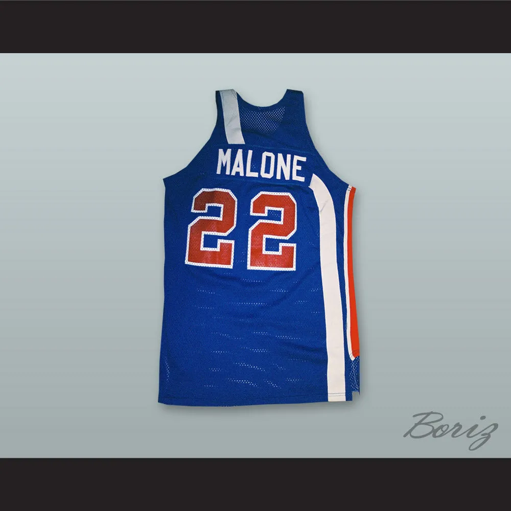 Moses Malone 22 Utah Stars Blue Basketball Jersey