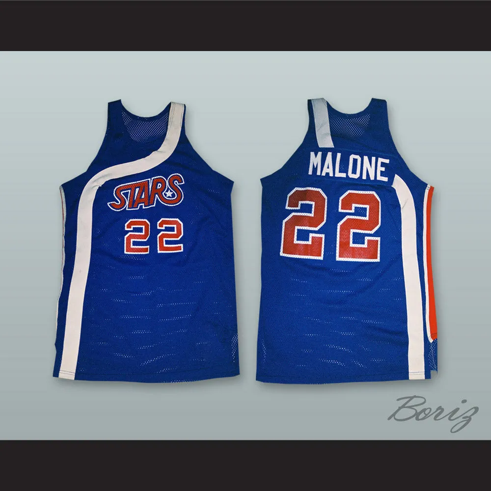 Moses Malone 22 Utah Stars Blue Basketball Jersey