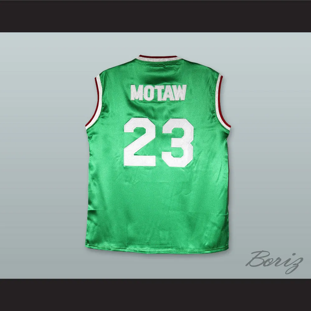 Motaw 23 Tournament Shoot Out Green Silk Basketball Jersey