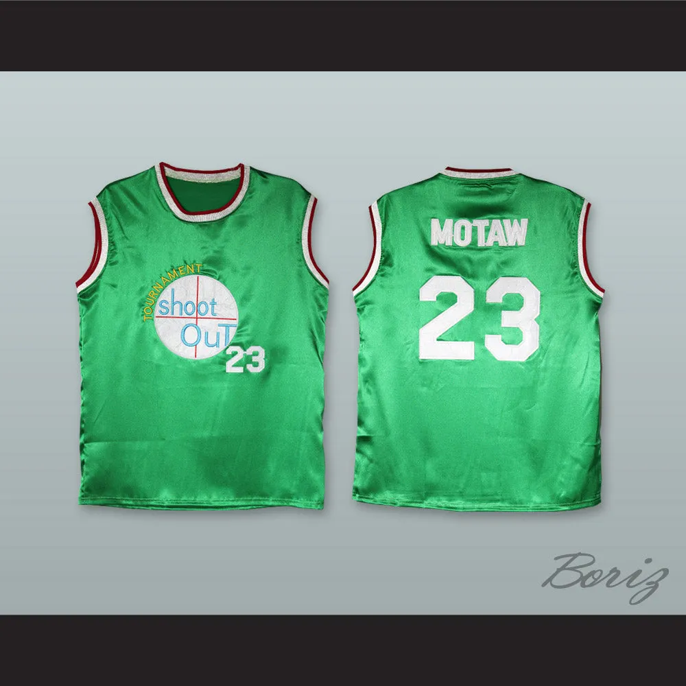 Motaw 23 Tournament Shoot Out Green Silk Basketball Jersey