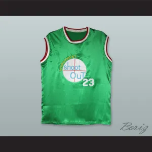 Motaw 23 Tournament Shoot Out Green Silk Basketball Jersey
