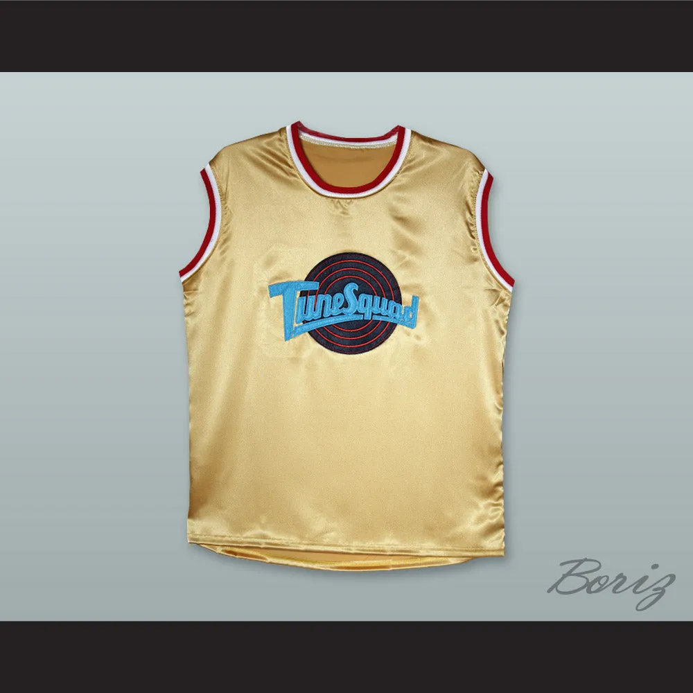 Motaw 23 Tune Squad Gold Silk Basketball Jersey