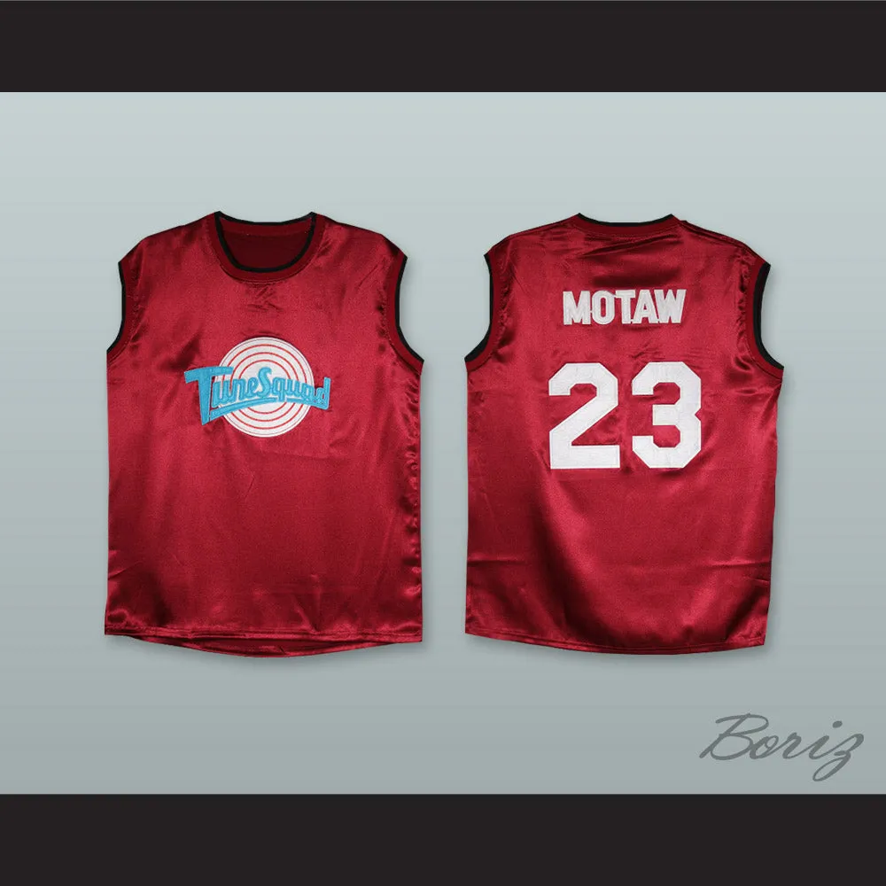 Motaw 23 Tune Squad Maroon Silk Basketball Jersey