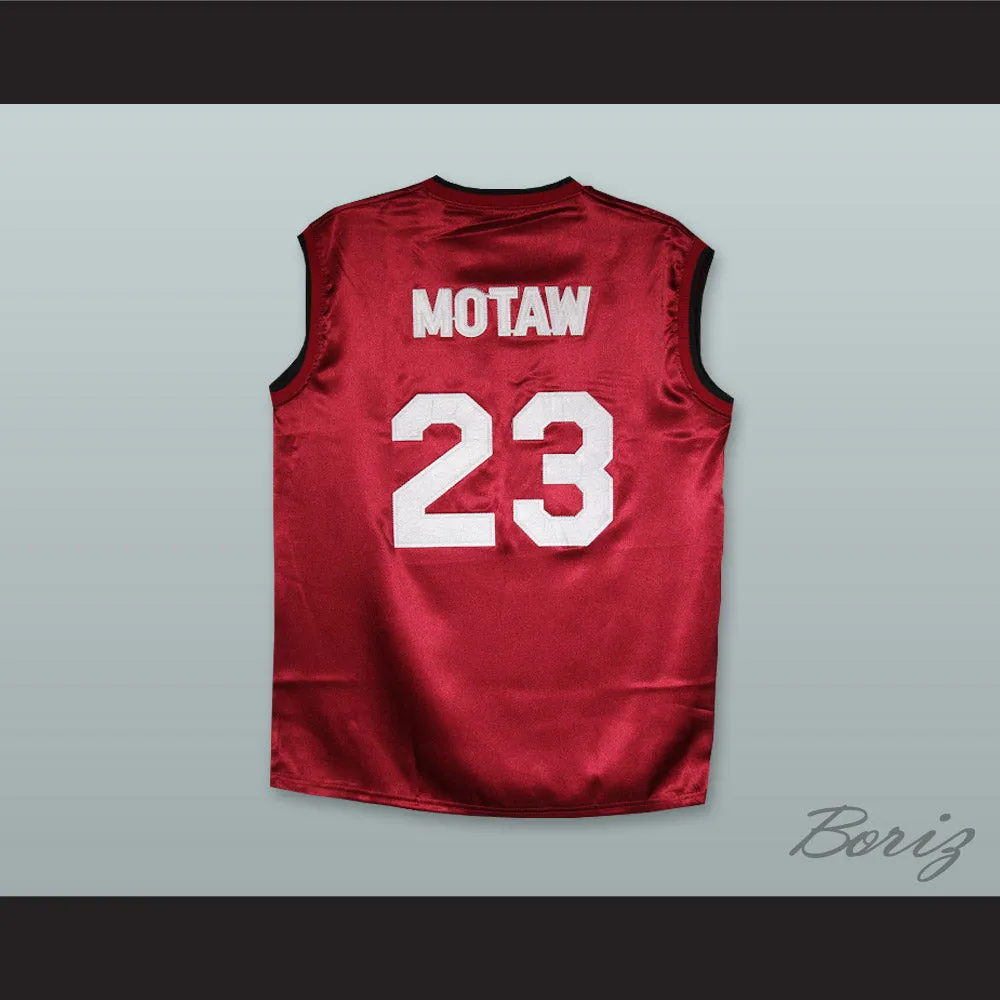 Motaw 23 Tune Squad Maroon Silk Basketball Jersey