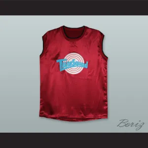 Motaw 23 Tune Squad Maroon Silk Basketball Jersey