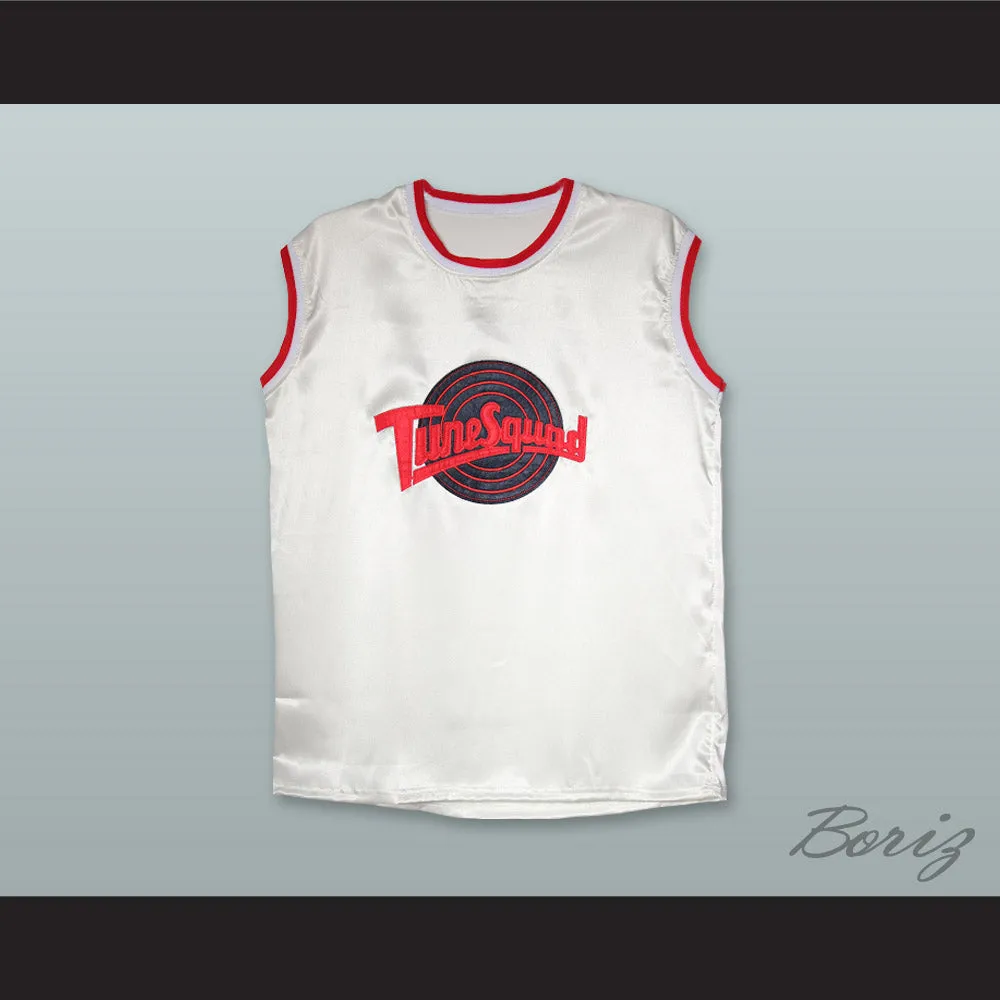 Motaw 23 Tune Squad White Silk Basketball Jersey
