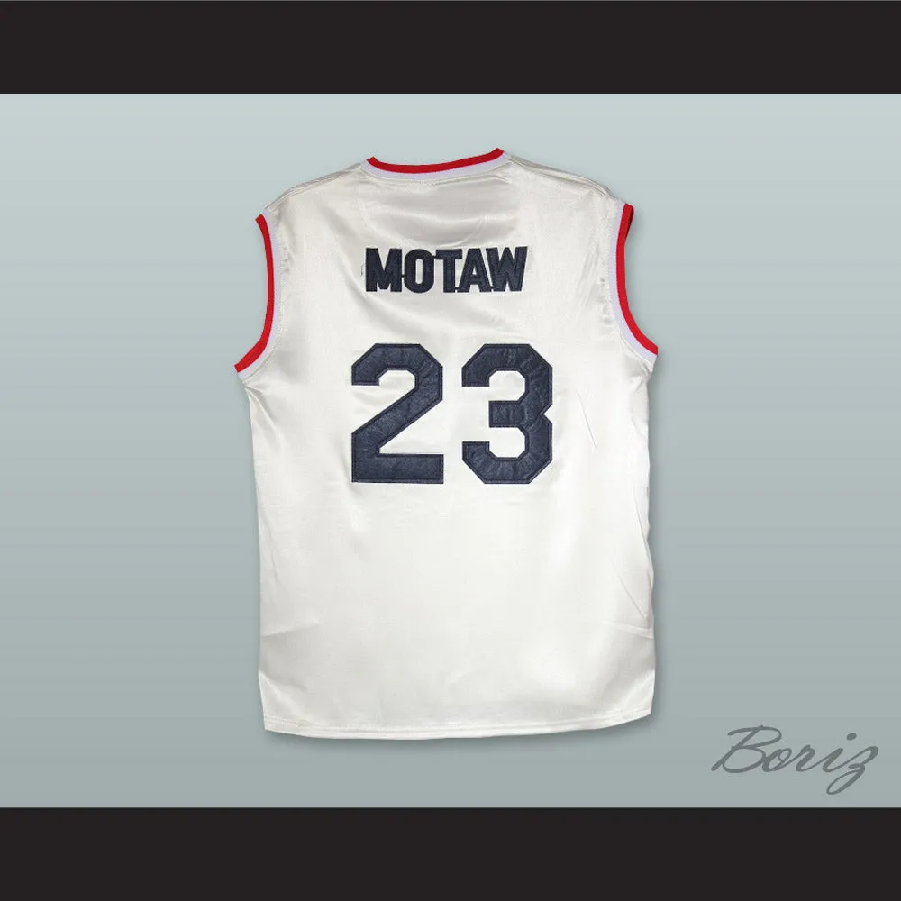 Motaw 23 Tune Squad White Silk Basketball Jersey