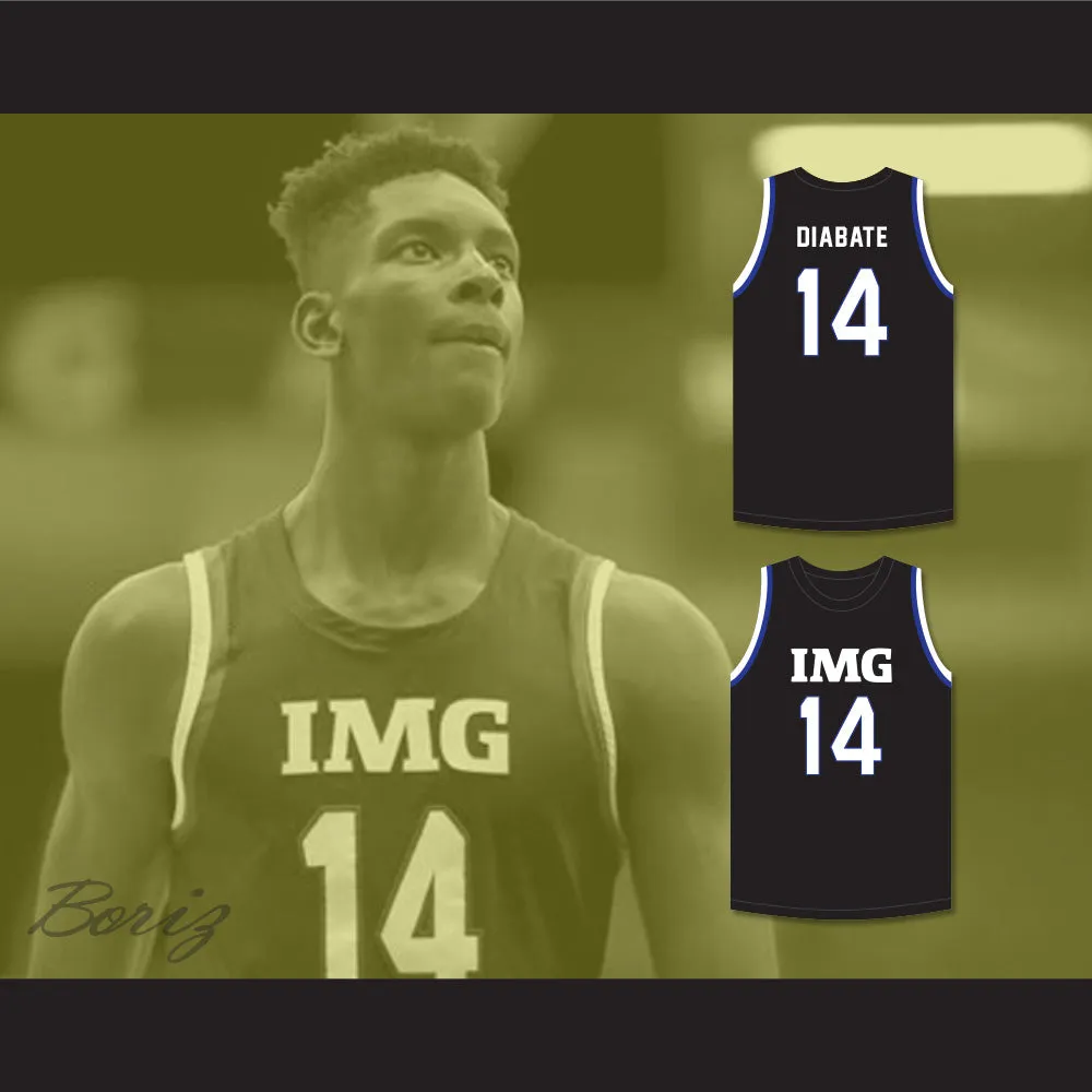 Moussa Diabate 14 IMG Academy Black Basketball Jersey 2