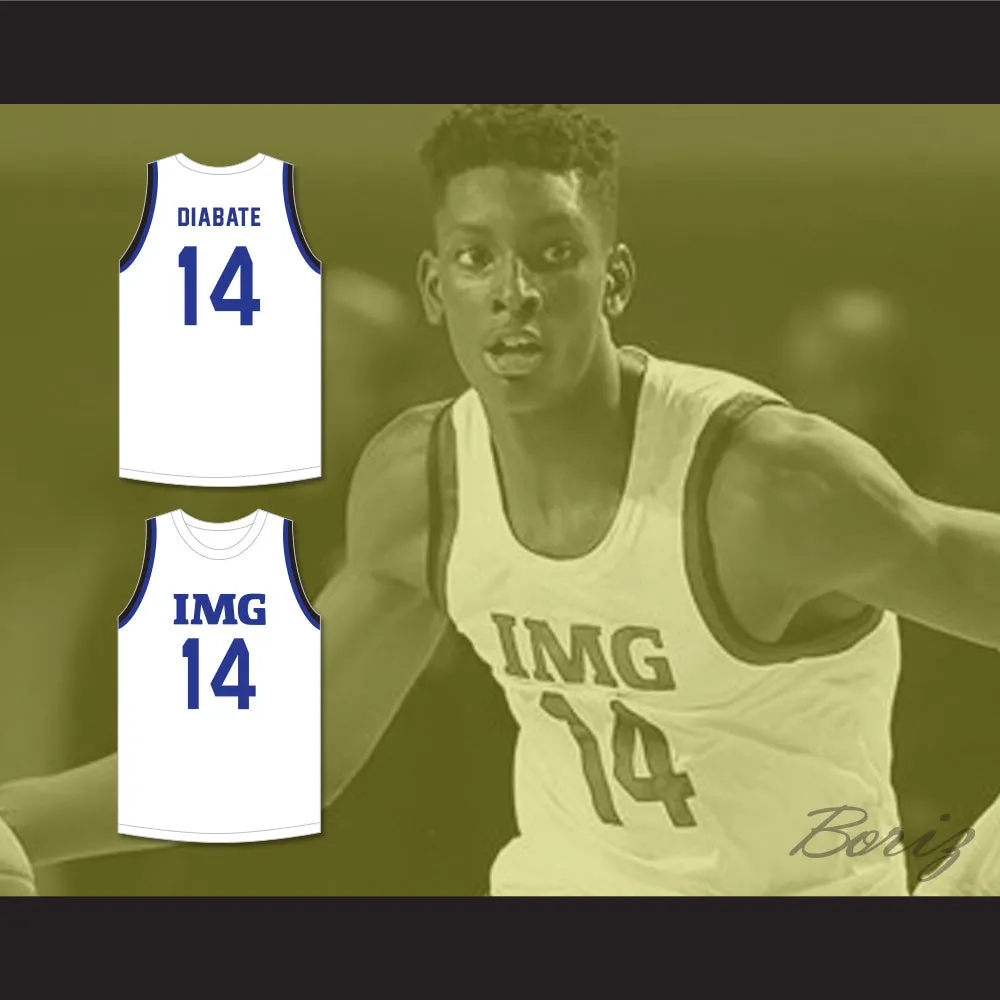 Moussa Diabate 14 IMG Academy White Basketball Jersey 2