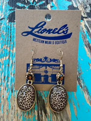 Multi Leopard Crystal Earring