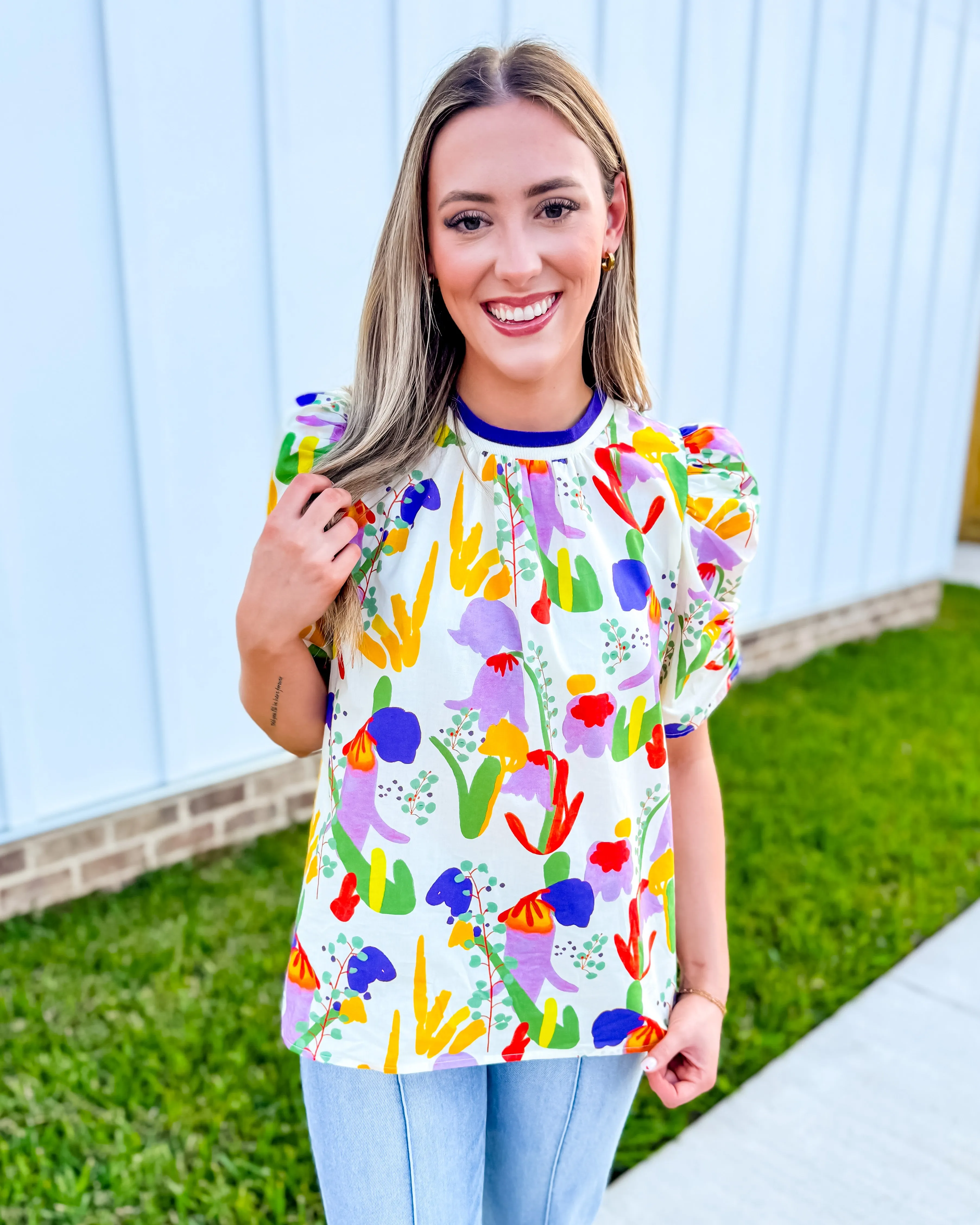 MultiColor Floral Print Top