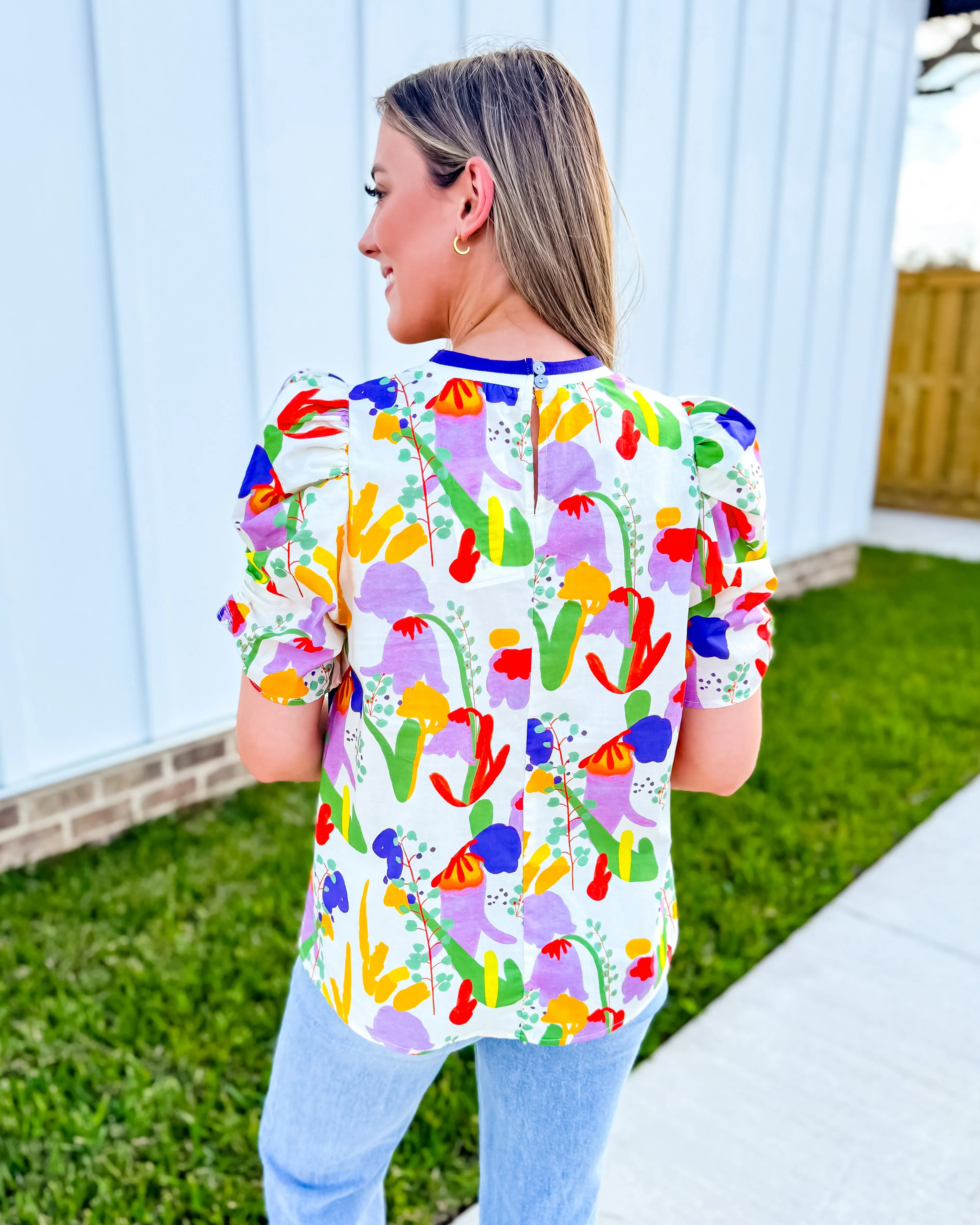 MultiColor Floral Print Top