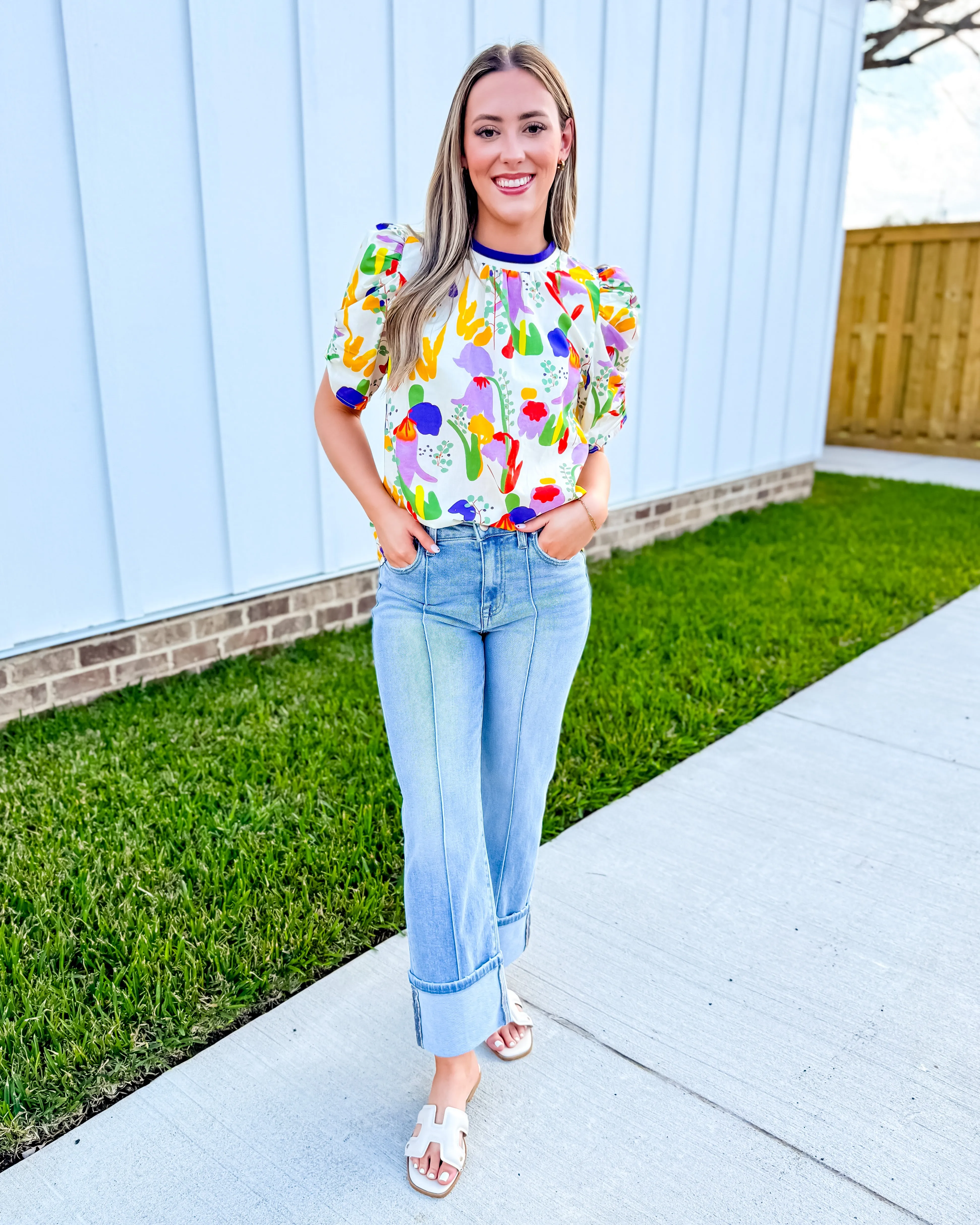 MultiColor Floral Print Top