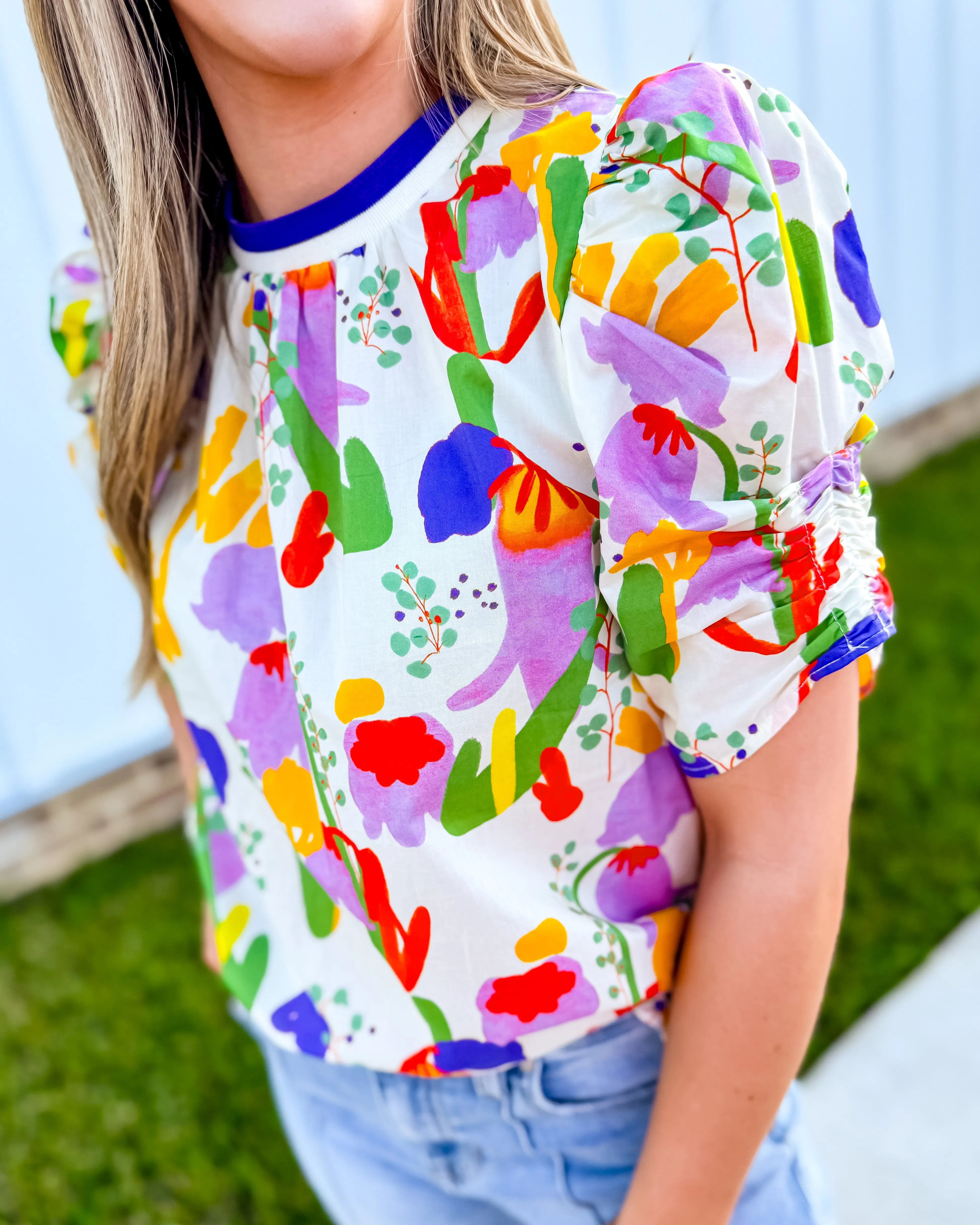 MultiColor Floral Print Top