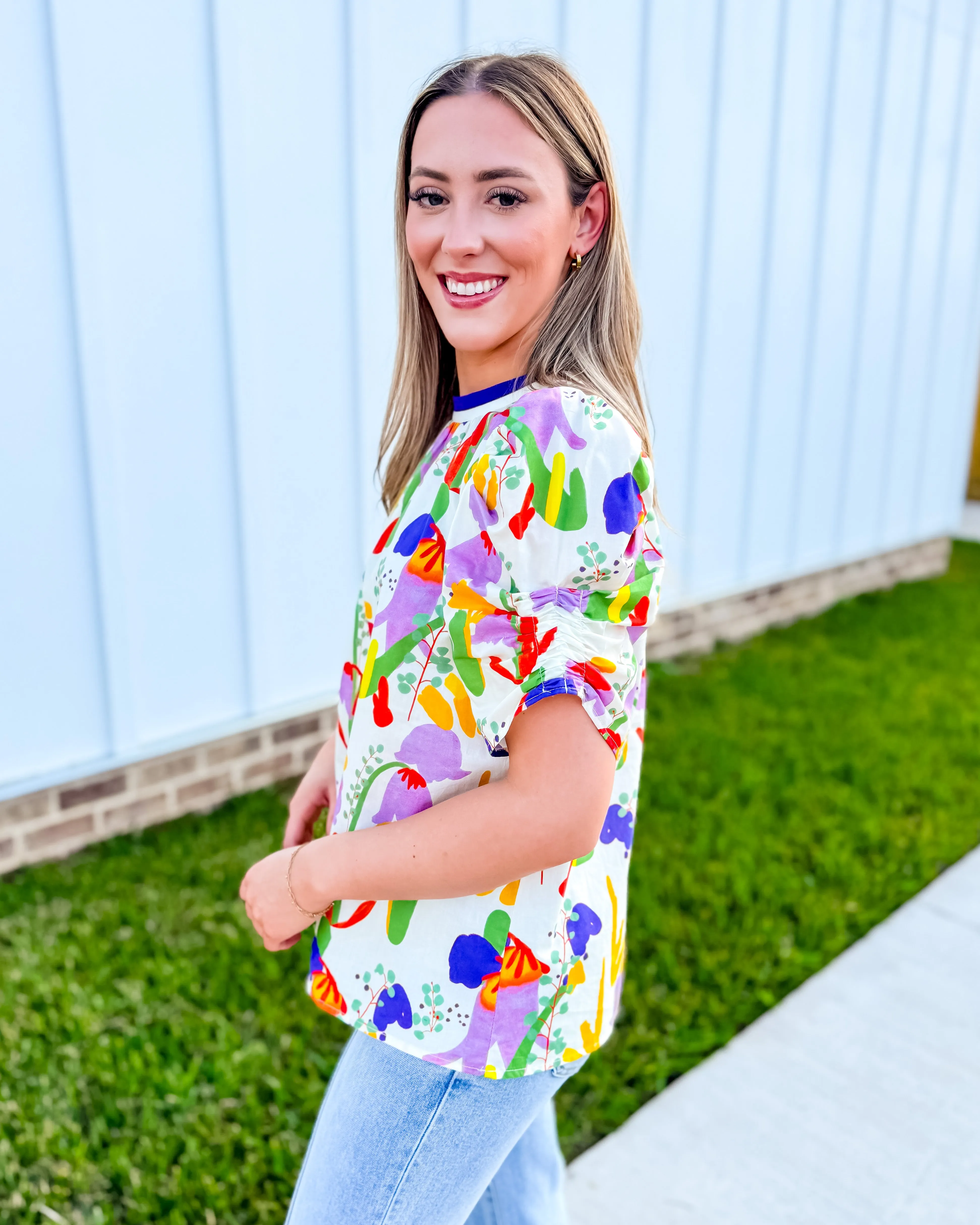 MultiColor Floral Print Top