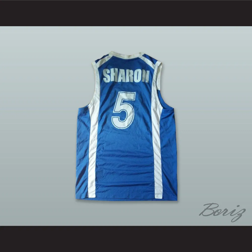 Naor Sharon 5 Israel Blue Basketball Jersey