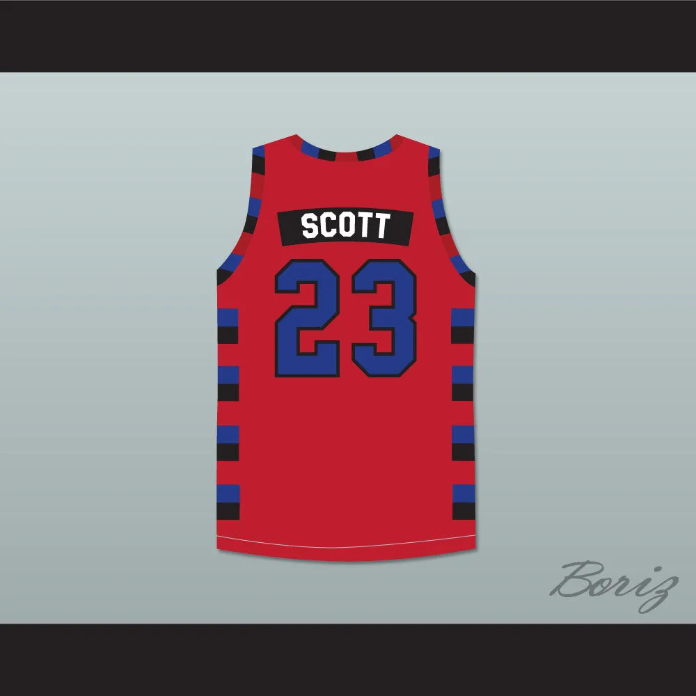 Nathan Scott 23 One Tree Hill Ravens Red Basketball Jersey