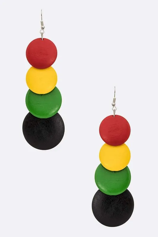 Nature's Embrace-  Wooden Fashion Earrings