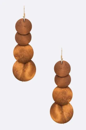 Nature's Embrace-  Wooden Fashion Earrings