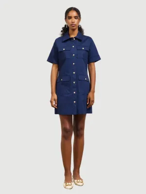 Nautical Chino Button Dress