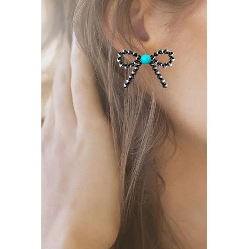 Navajo Pearl Ribbon Stud Earring