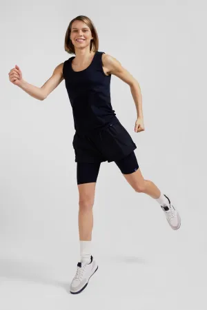 Navy blue stretch sports cycling shorts