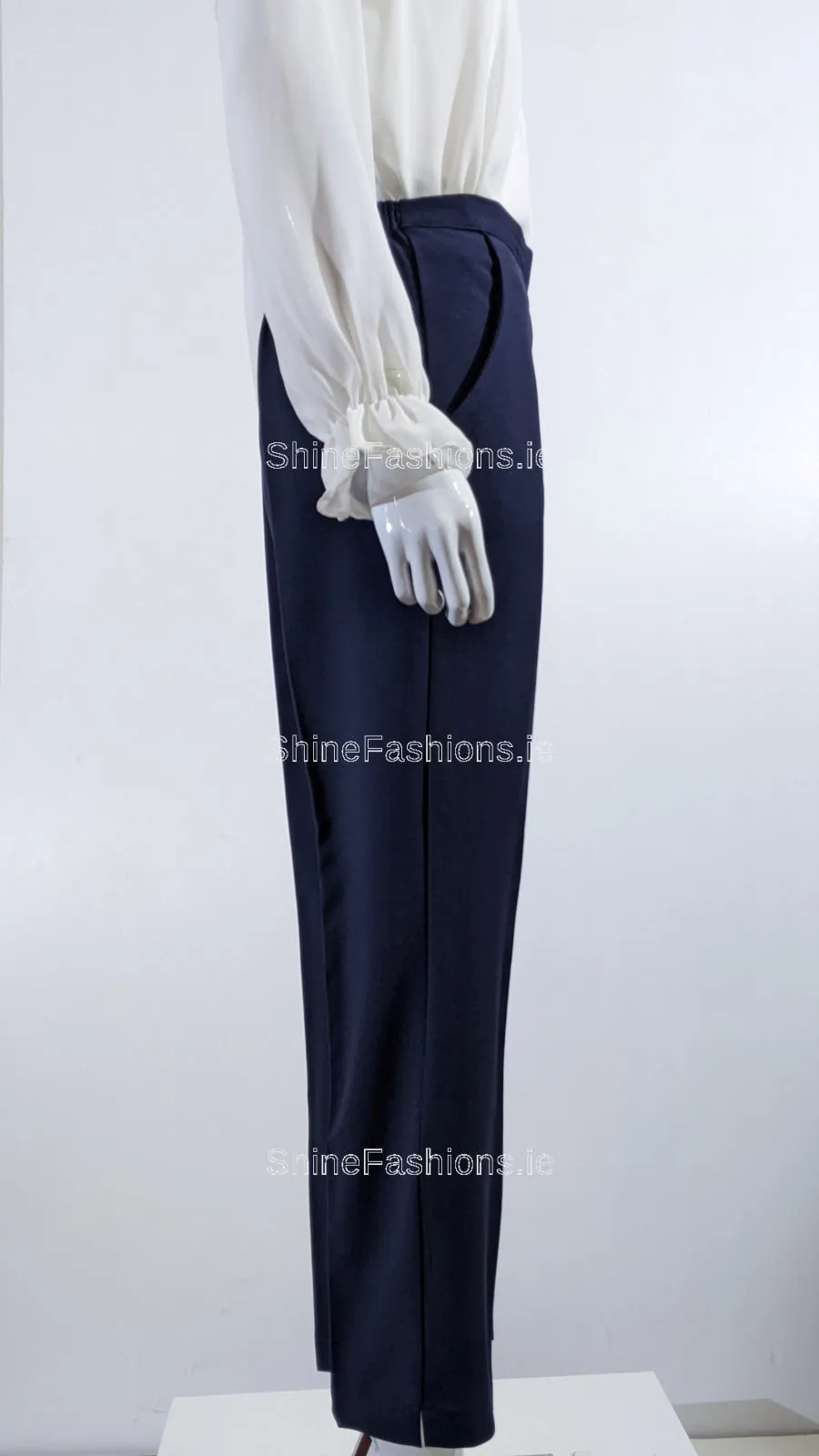 Navy Comfortable Elasticated Trouser