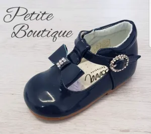 Navy T-bar shoes
