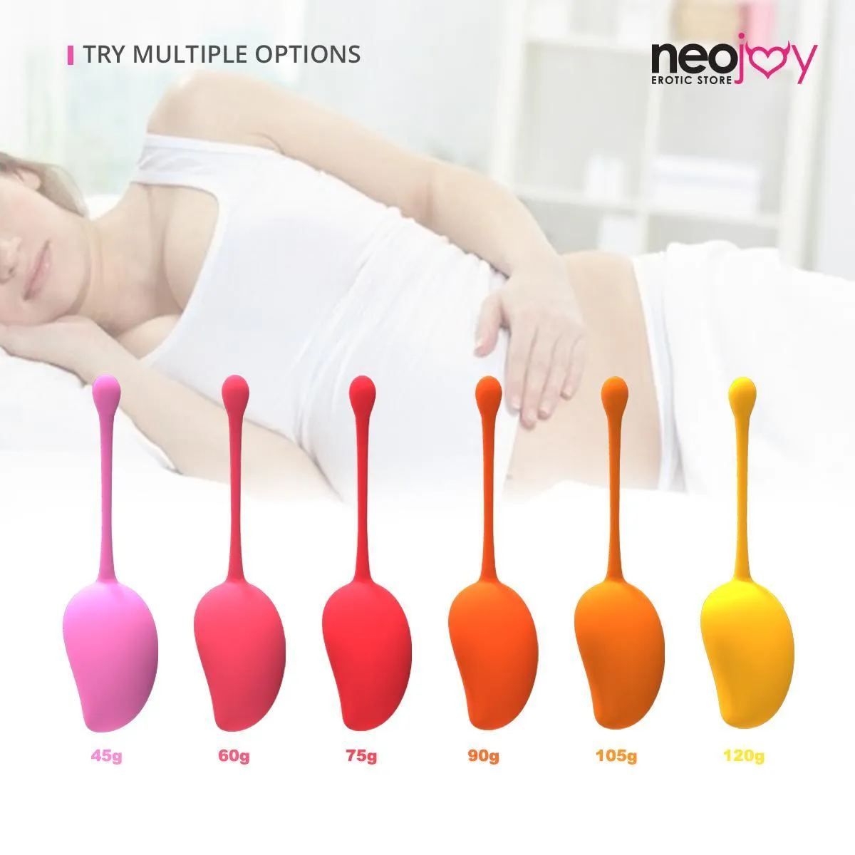 Neojoy Pelvic Training Kit Silicone Weights for Vaginal Walls - Bladder Control