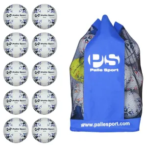 Netball - Vesta Training Netball - 10 Ball Bundle - Size: 5 & 4 - Colour: Blue/Blue