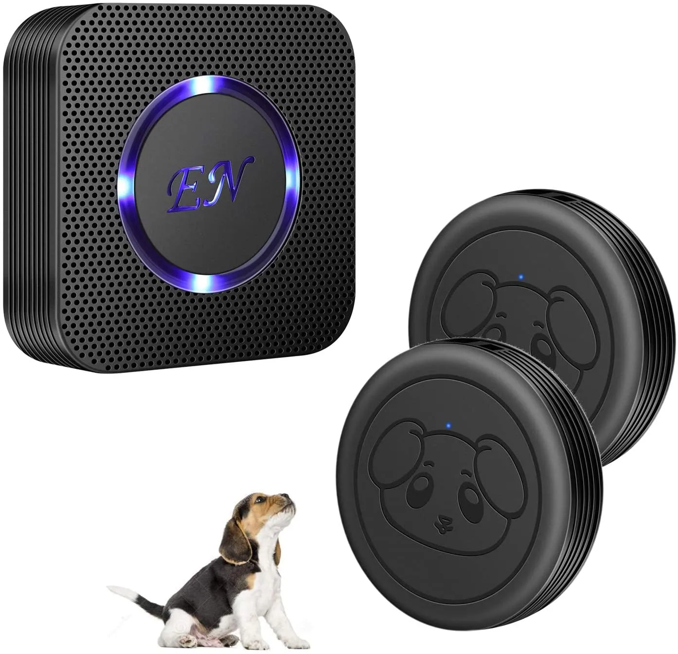 New in box! Dog Door Bell Wireless Doggie doorbells for Potty Training with Waterproof Touch Button Dog Bells Included Receiver   Transmitter (1 Receiver   2 Transmitters)