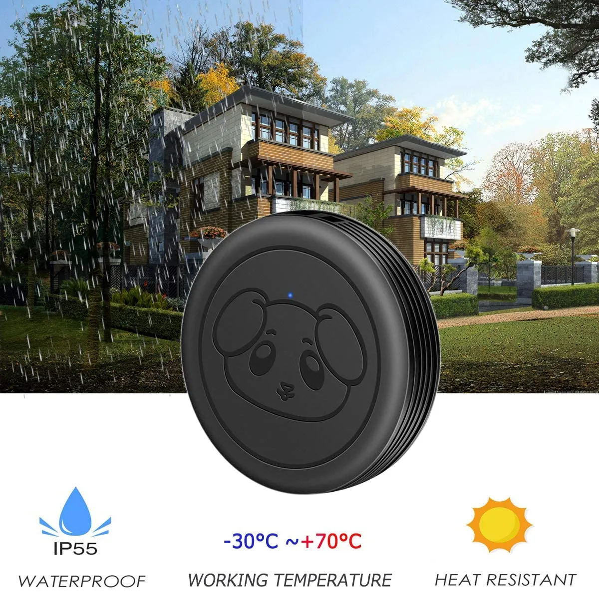 New in box! Dog Door Bell Wireless Doggie doorbells for Potty Training with Waterproof Touch Button Dog Bells Included Receiver   Transmitter (1 Receiver   2 Transmitters)