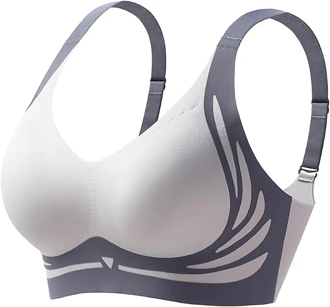 NEW Retails $45 TAIMEI Blue Super Gather Bra Wireless Push-Up Bra Comfortable Gather Bra Lift Bra Women Lingerie Everyday Sports Bras Sz L
