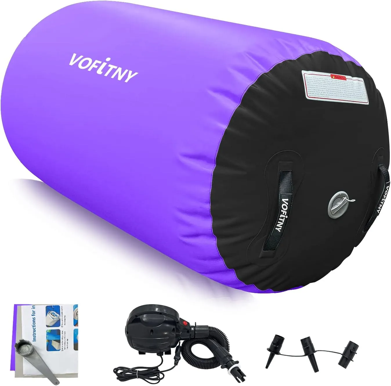 NEW VOFITNY Gymnastic Inflatable Track Roller for Gym or Home All Purpose, Learn proper form and body mechanics, Purple! Retails $129 