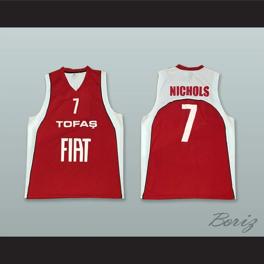 Nichols 7 Turkey Red Basketball Jersey