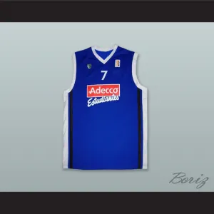 Nikola Loncar 7 CB Estudiantes Madrid Spain Blue Basketball Jersey