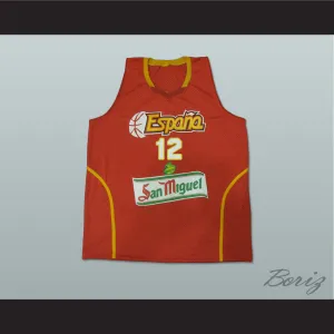Nikola Mirotic 12 Espana Red Basketball Jersey