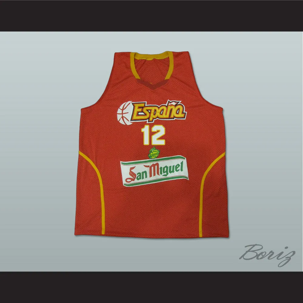 Nikola Mirotic 12 Espana Red Basketball Jersey