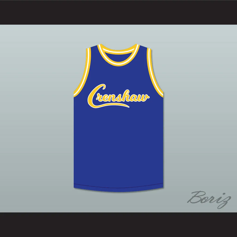 Nipsey Hussle 33 Crenshaw Blue Basketball Jersey